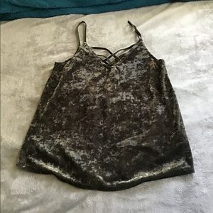 Green velvet top
